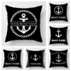 Nordic Black Nautical Series Pillowcase 60*60 Home Decoration Sofa Decoration Cushion Cover 45*45 Customizable 1