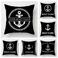 Nordic Black Nautical Series Pillowcase 60*60 Home Decoration Sofa Decoration Cushion Cover 45*45 Customizable 1