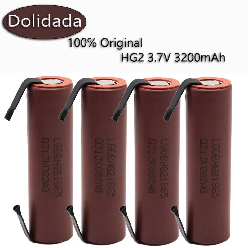 

New 100% original high-capacity HG2 18650 3000mah HG2 high-power, high discharge, high current rechargeable battery+DIY nicke