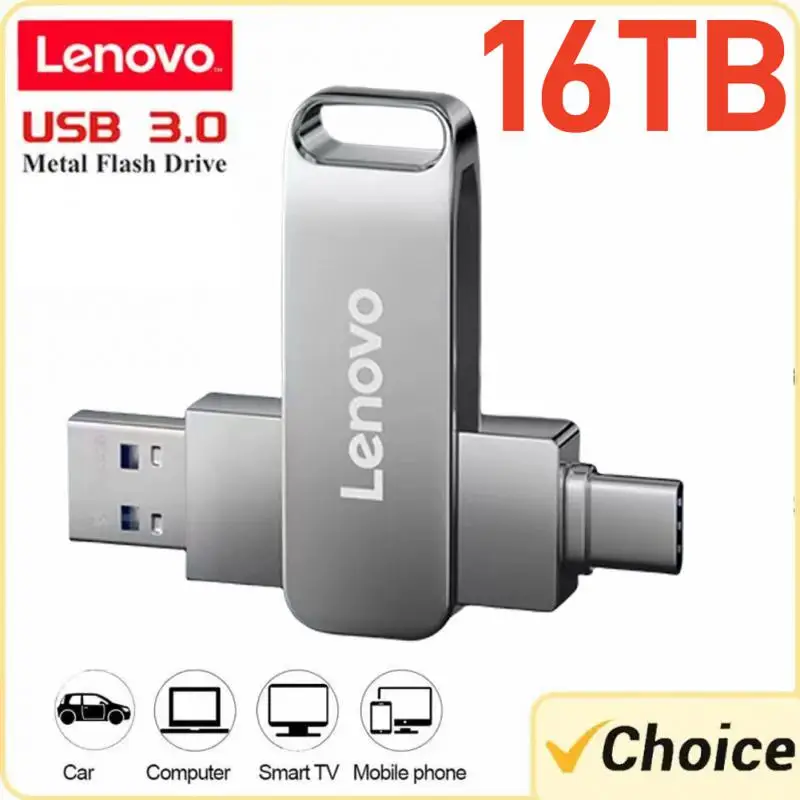 Lenovo Usb 3.0 Flash Drive Pen Drive In Metallo 2Tb/1Tb/512G Impermeabile Ad Alta Velocità Flash Disk Mini Memory Sticks 2Tb U Disk Pen Drive