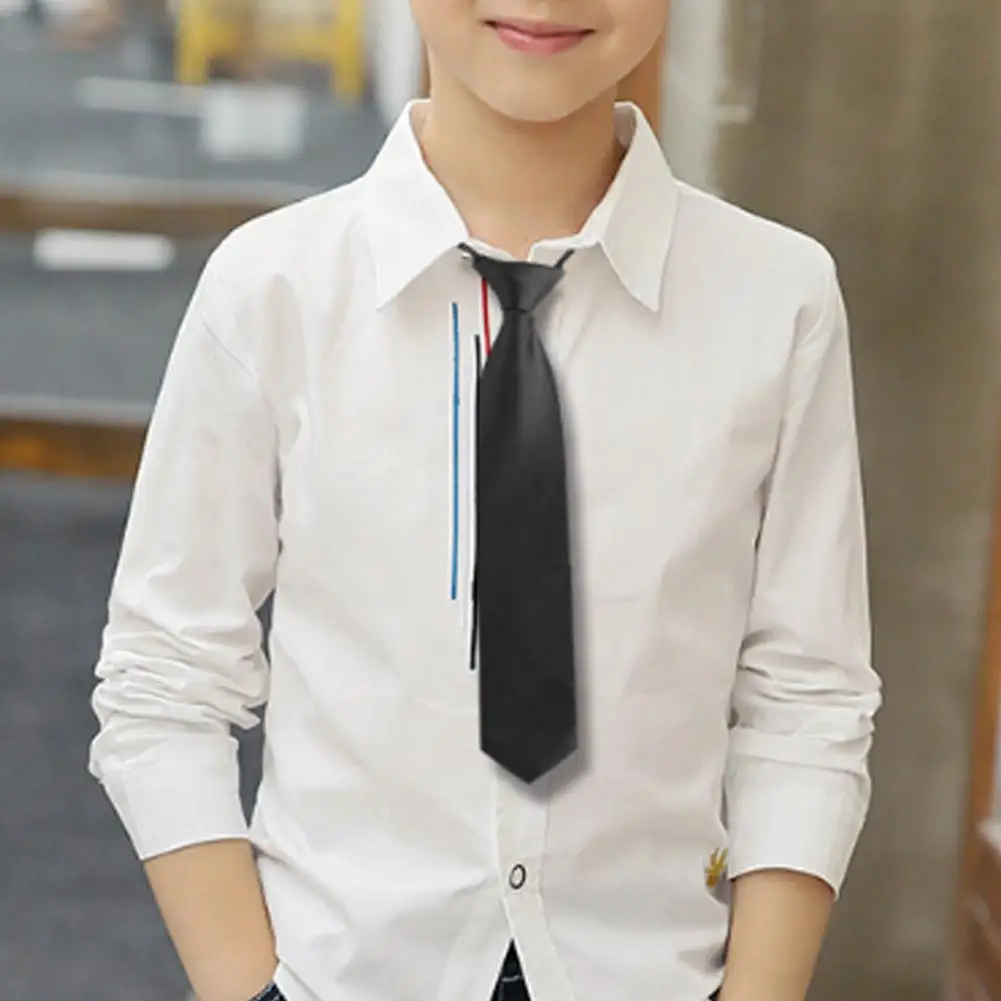 Woven necktie Necktie set Clip on tie Necktie Breathable Neck Tie Elastic Neckwear Solid Color Boy Stain Necktie For Wedding