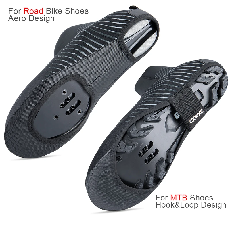 CXWXC cubiertas impermeables para zapatos de ciclismo, botines térmicos de neopreno para bicicleta de protectores de bota para MTB| | - AliExpress