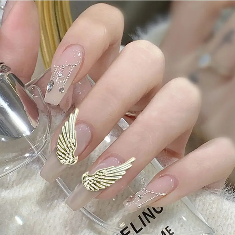 Engelenvleugels Figuur Nagel Bedels Goud Zilver Punk Stijl Nagel Onderdelen Creatieve Metallic Nail Art Decoratie Manicure Nagel Accessoires