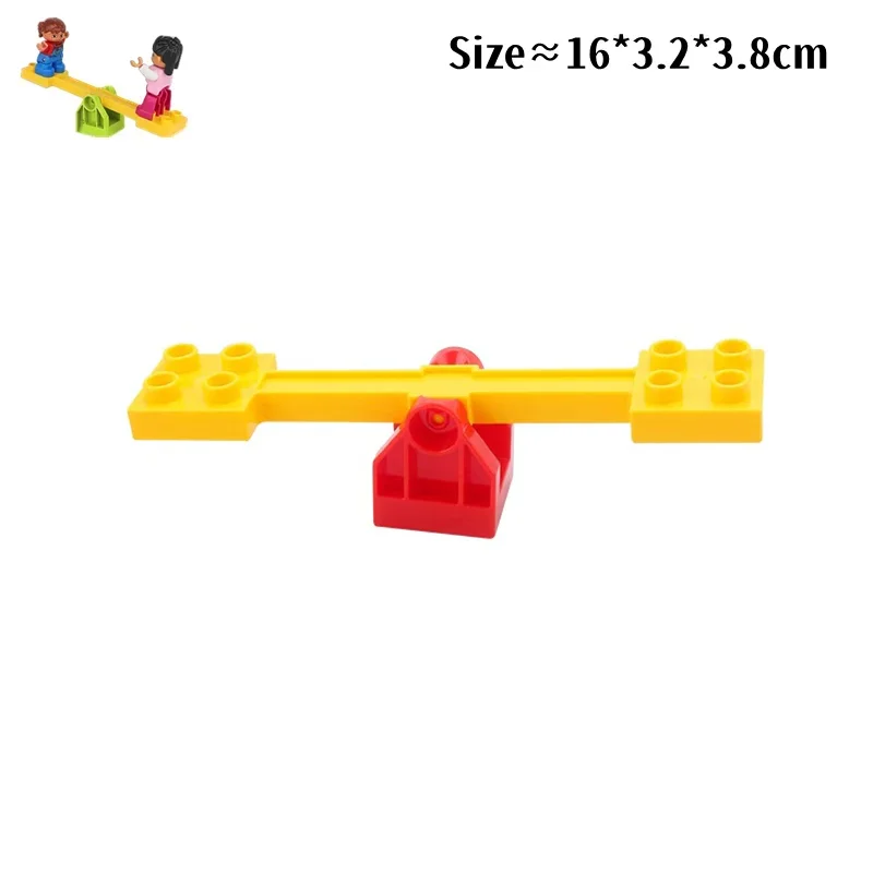 Large Building Block Playset with Slide, Swing, Seesaw & Ferris Wheel - Children's Educational Toy and Gift