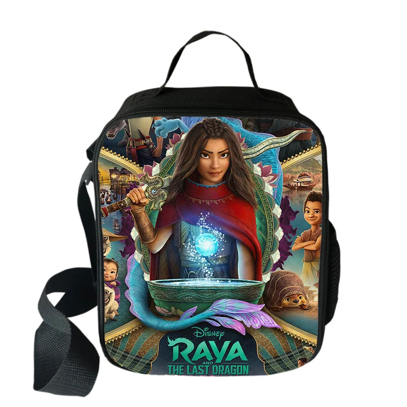 Disney Raya And The Last Dragon Protect Lunch Bags Ragazzi Ragazze Travel Tote Bags Picnic Food Fresh Storage Bags Messenger Bag
