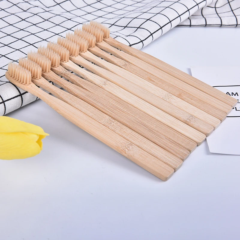 10Pcs Health Low Carbon Environmental Protection Bamboo Charcoal Toothbrush