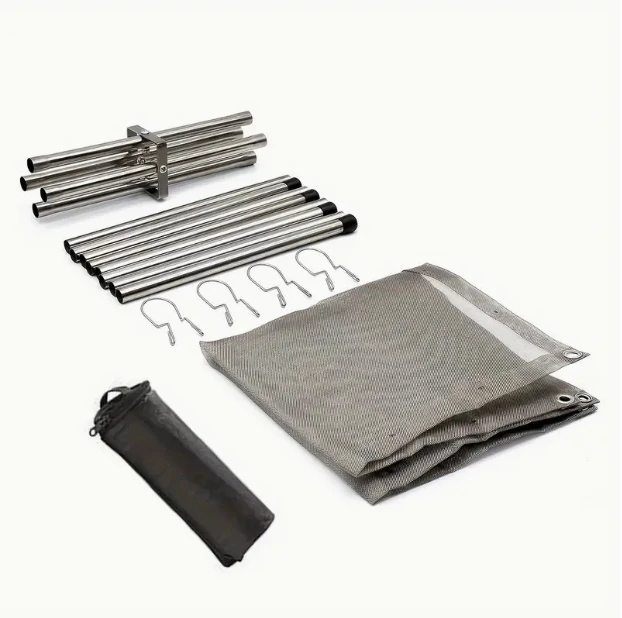 Outdoor Camping Campfire Fire Rack Foldable Mesh Fire Pit Wood Stove Frame Rack for Garden Backyard BBQ Bonfire,camping fire pit