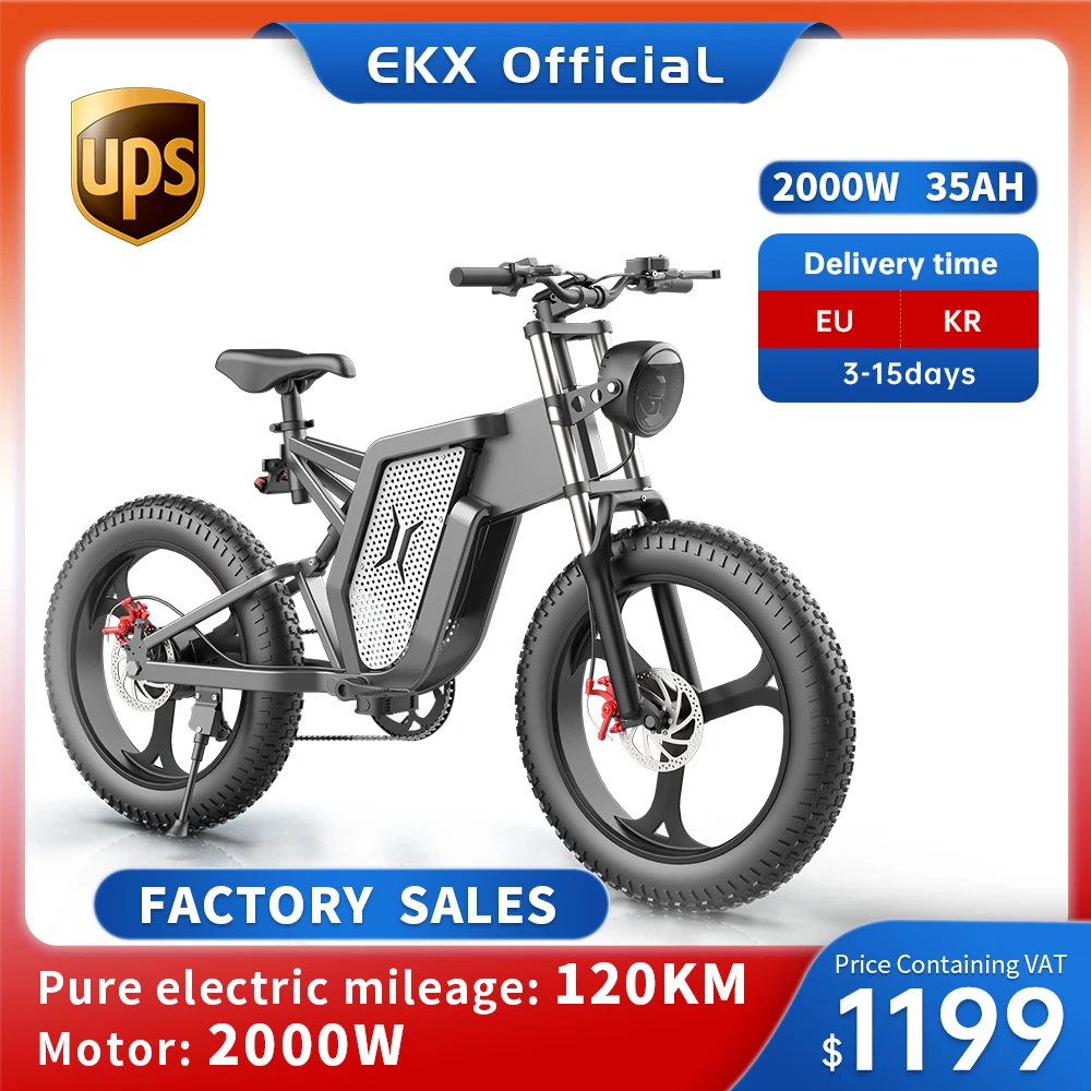 EKXX20ElectricBicycle35AH2000W48VAdultMountainEbike20Inch