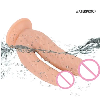 Strap on Double Dildos Female Masturbation Penetration Vagina for Anal Big Realistic Penis with Suction Cup Couples Sex Toys 3