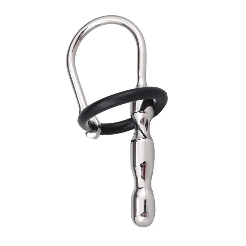 Urethral Dilator Silicone Urethral Dilator Male Masterbator Anal Sounds Urethral Dilators Catheters Alloy Metal Penis Plug Male Chastity Sex Toys Men Erotic Sex