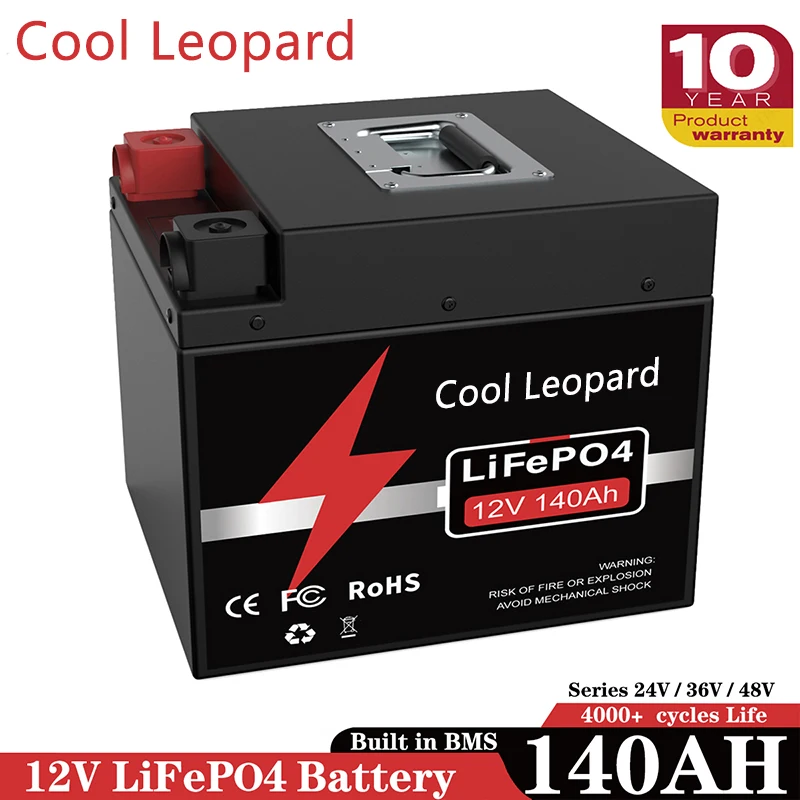 

New 12V 360Ah 140Ah 100Ah LiFePO4 Battery Pack For Solar Power System RV Lithium Iron Phosphate Battery Built-in BMS