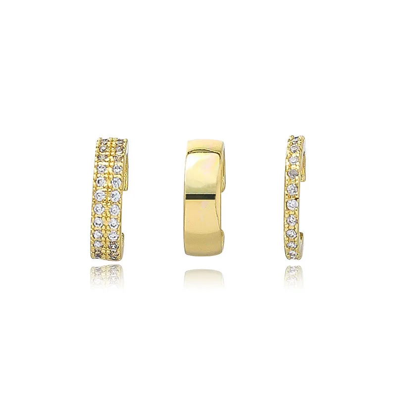 Ear Clip Earrings 2025 New Fashion Gold Color Circle Non-Piercing For Women Man Fake Piercing Ear Cuff Jewelry Set Gift