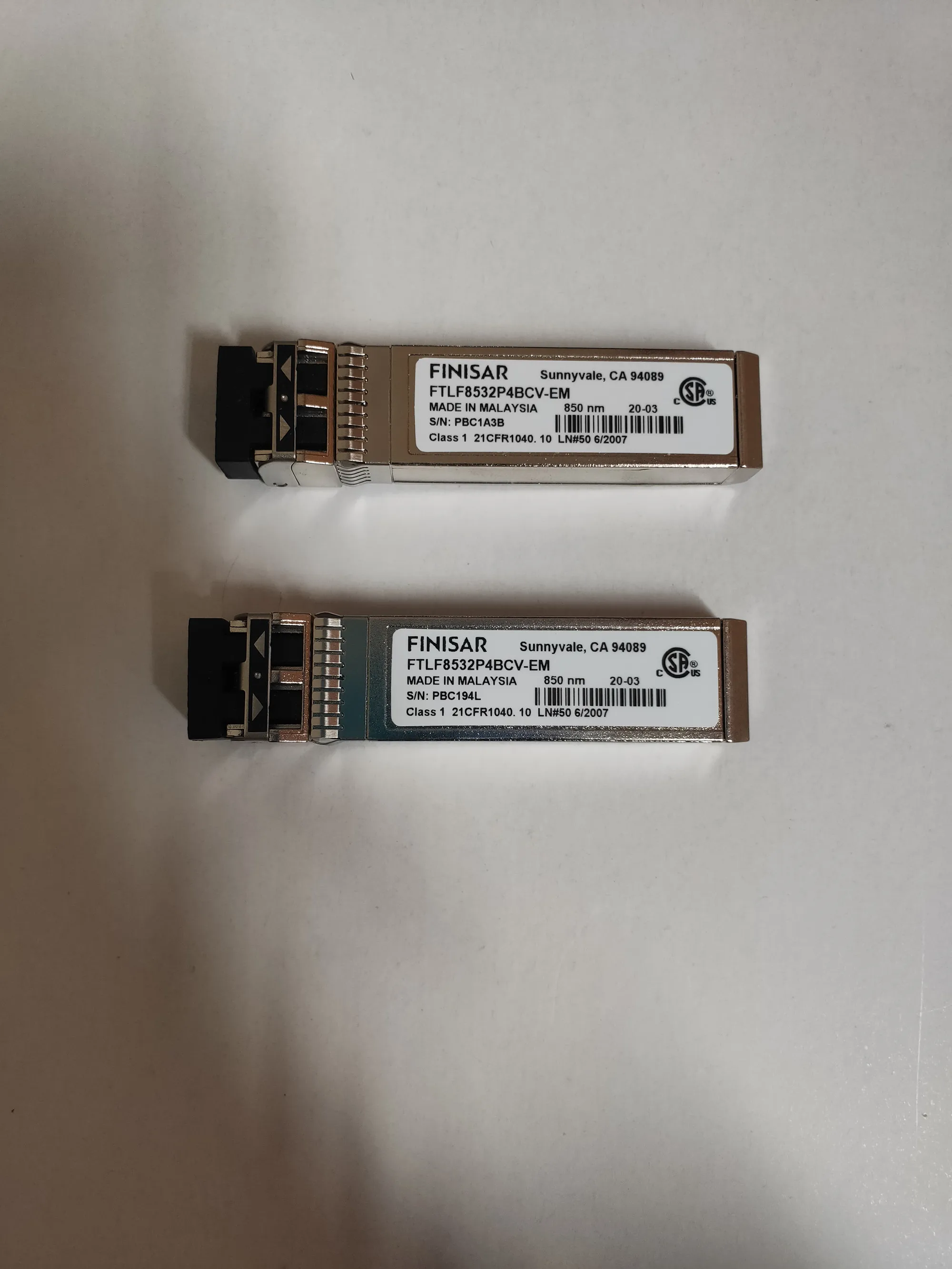 1PCS FTLF8532P4BCV-EM/Finisar 32g sfp Fiber optical module/850nm 32gb Multimode Dual Fiber Transceiver Module