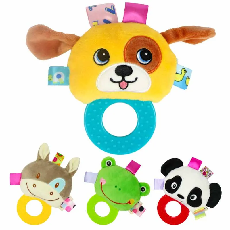 

Newborn Baby Toys 0-12 Months Cartoon Animal Baby Teether Hand Rattle Mobile Bell Toy Baby Early Education Toys