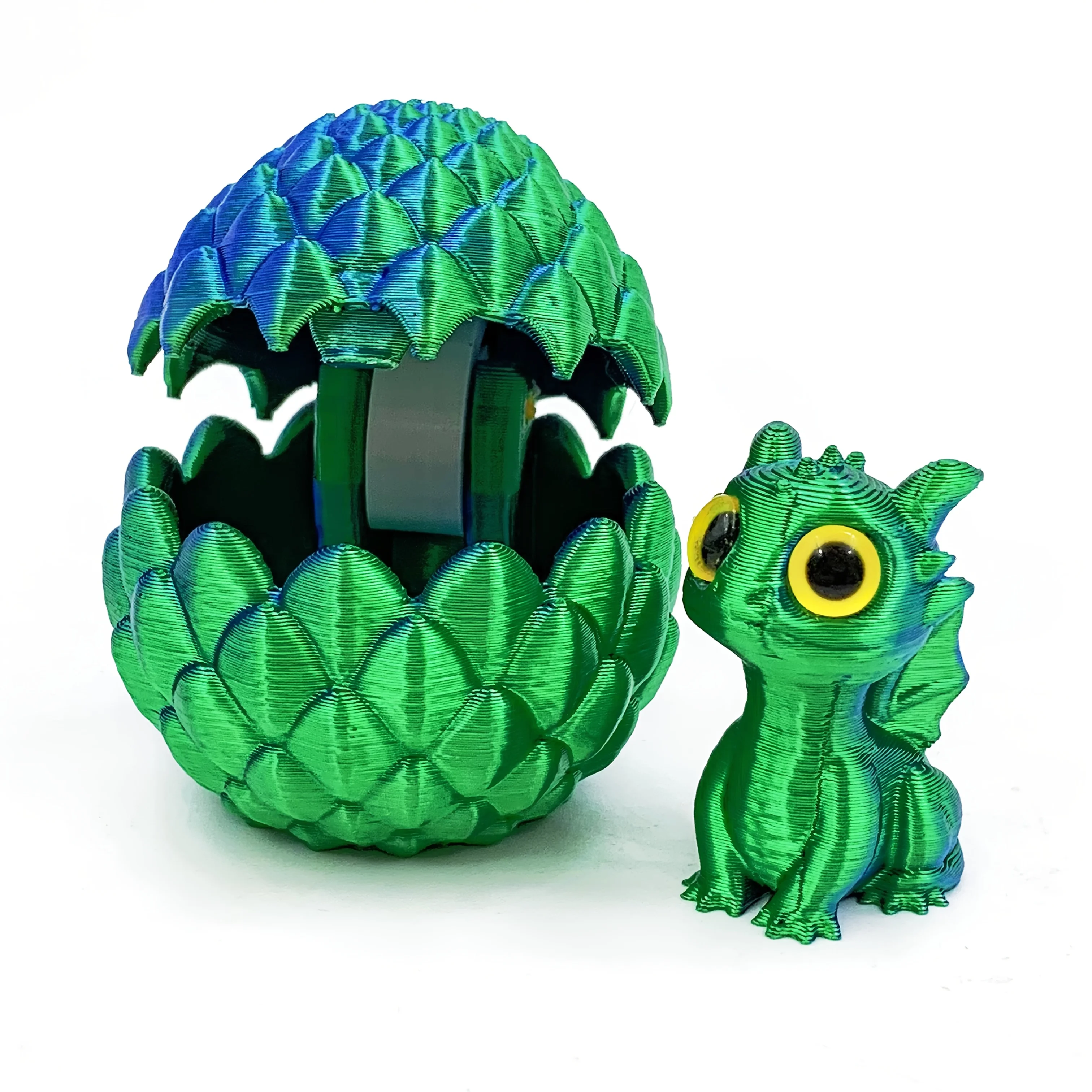 Exquisite 3D Printed Dragon and Egg Decorations - Unique Home and Desktop Accessories, Meticulously Crafted