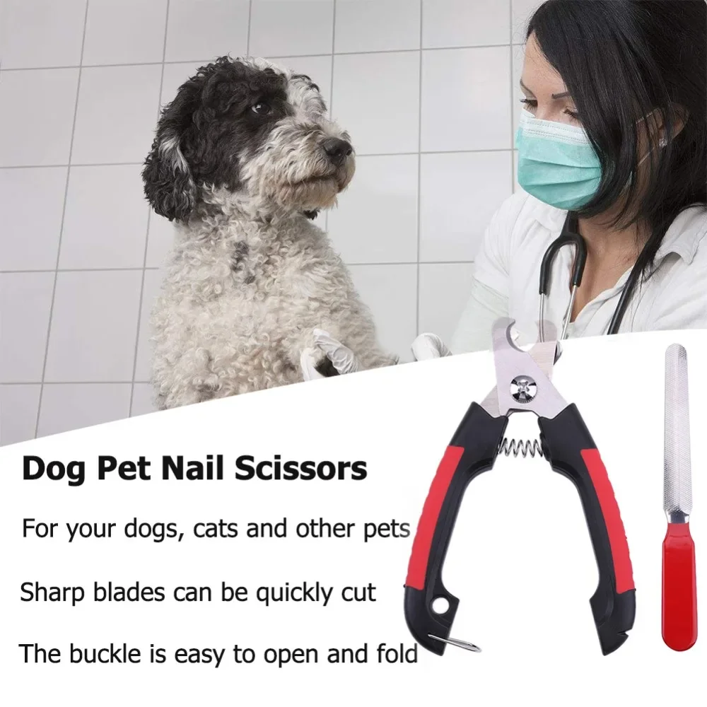 Pet Grooming Clipper Pet Cat Dog Nail Clipper Cutter with Sickle Stainless Steel Grooming Scissors Clippers for Pet Claws Dog Supplies