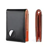 New Airtag Wallet Luxury Genuine Leather ID Credit Card Holder RFID Blocking Slim Anti-lost Business Men Folding Purse 1