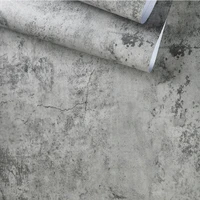 1PC 55CM  Wide Industrial Wind Self-adhesive Wallpaper Cement Gray Sticker Waterproof Retro Old Mottled Dark Gray Wallpaper 1