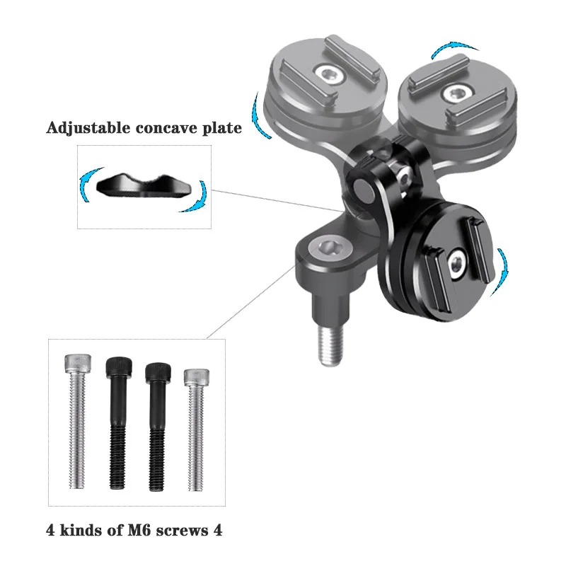 Motorcycle Clutch Mobile Phone Bracket For M6 Screw Hole Installation Navigation Quick Locking Bracket Equipped With Adaptive