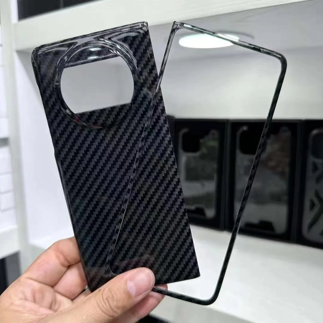 

Чехол из настоящего углеродного волокна для Huawei Mate X3, яркий чехол из арамидного волокна с защитой от падения для Huawei Mate X3, чехол для телефона