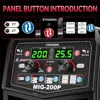 200A 7-in-1 Multi-Process Welding Machine Gas MIG/MAG/Flux Core/Lift TIG/Stick/Spot/Spool Gun Dual LCD Display Tig Welder 4