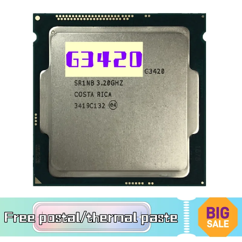 

Pentium G3420 G 3420 3,2 ГГц двухъядерный процессор 4M 53 Вт LGA 1150