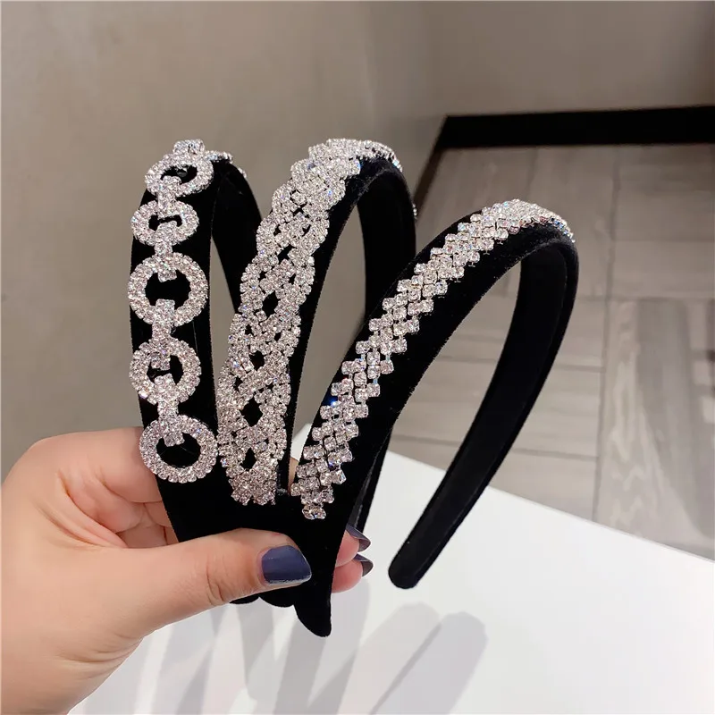 

Women New rhinestone hairband celebrity versatile outside departure