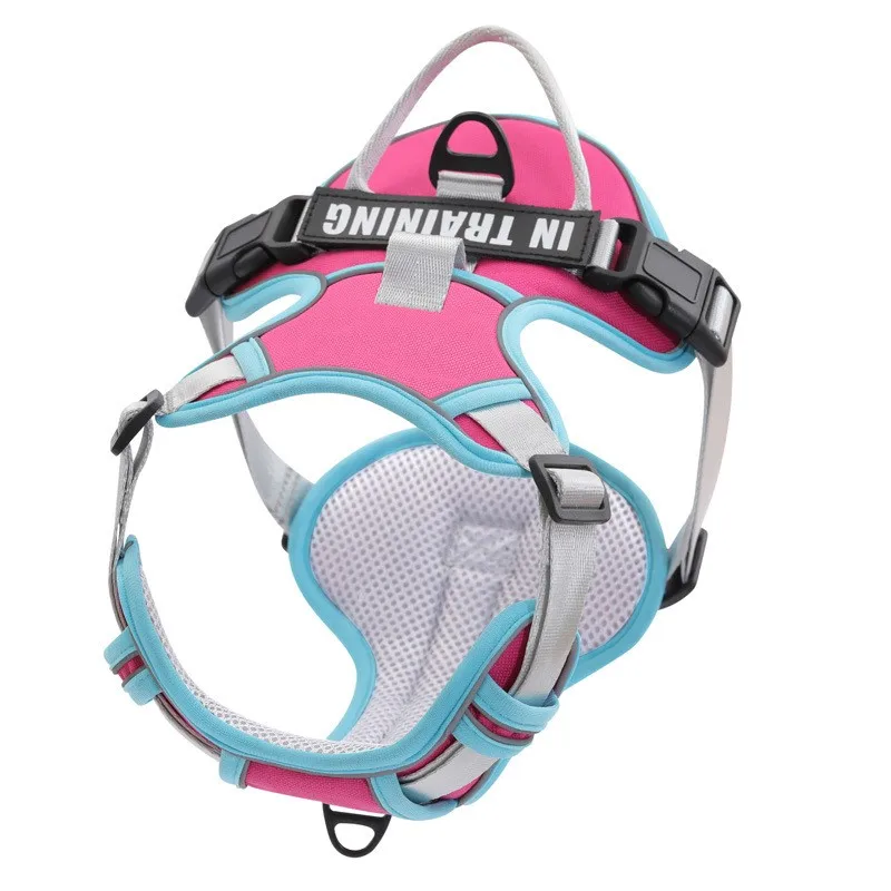 Reflective Personalized Nylon Dog Harness with Breathable Adjustable Design