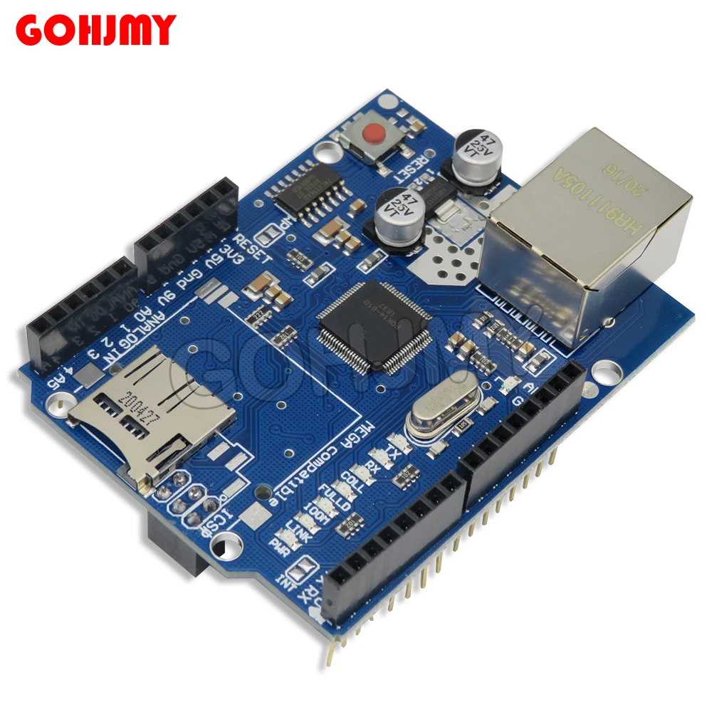 Dnigef Shield Ethernet Shield W5100 R3 Per Uno Mega 2560 1280 328 Unr R3 Solo Scheda Di Sviluppo W5100 Per Arduino