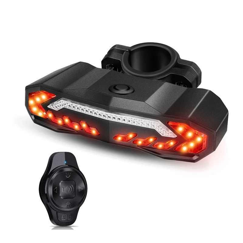 

Bicycle Alarm Anti Theft Bike Taillight Alarm USB Rechargeable LED Waterproof Tail Light Induction Bike Lamp