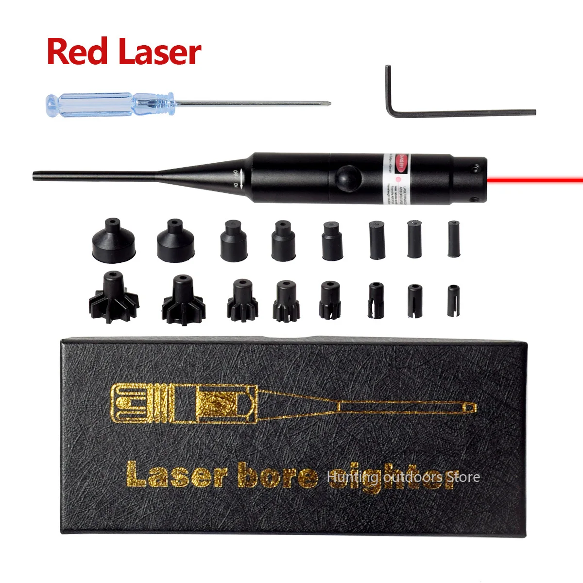 Laser Pointer Laser Bore Sight Laser Sight Tactical Laser Boresighter Kit Green Red for .177 to.50 Caliber Laser Pointer Collimator Universal Bore Sighter Rifle Handgun