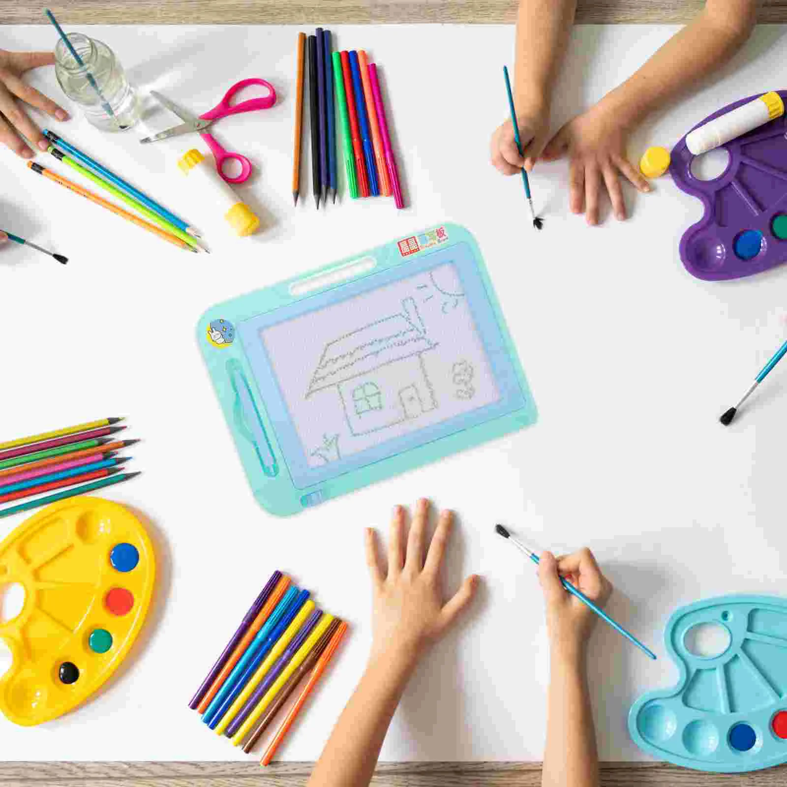 휴대용 소형 마그네틱 테이블 지우개 보드, 어린이 교육용 글쓰기 보드, 무작위 색상