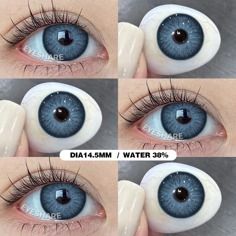 EYESHARE Blue Vision Fashion Contact Lenses - Korean Style Natural Colored Eye Lenses