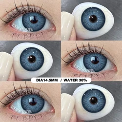 EYESHARE Blue Vision Fashion Contact Lenses - Korean Style Natural Colored Eye Lenses (SAHARA - BLUE)