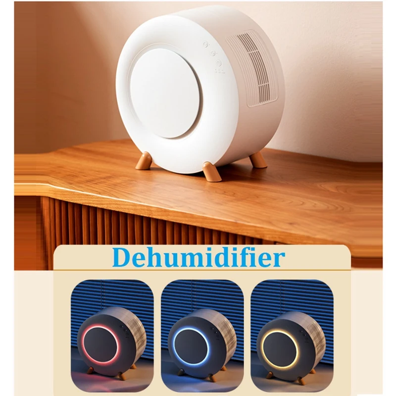 Dehumidifier Moisture Absorbers Air Dryer 1L Water Tank Colorful Light