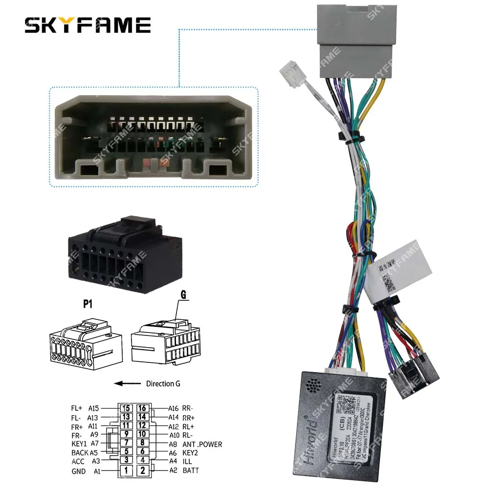 SKYFAME Car Wire Harness Adapter Canbus Box For Jeep Wrangler Cherokee Compass Grand Patriot Dodge Caliber Voyager RP5-CH-004