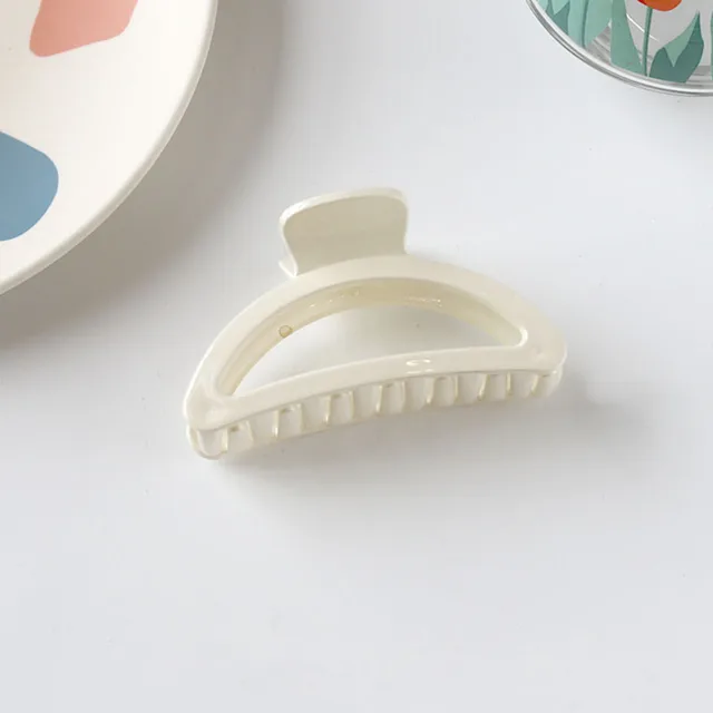 Hot Sale Solid Color Claw Clip Large Barrette Crab Hair Claws Bath Clip Ponytail Clip For Women Girls Hair Accessories Gifts 0019-5-8cm