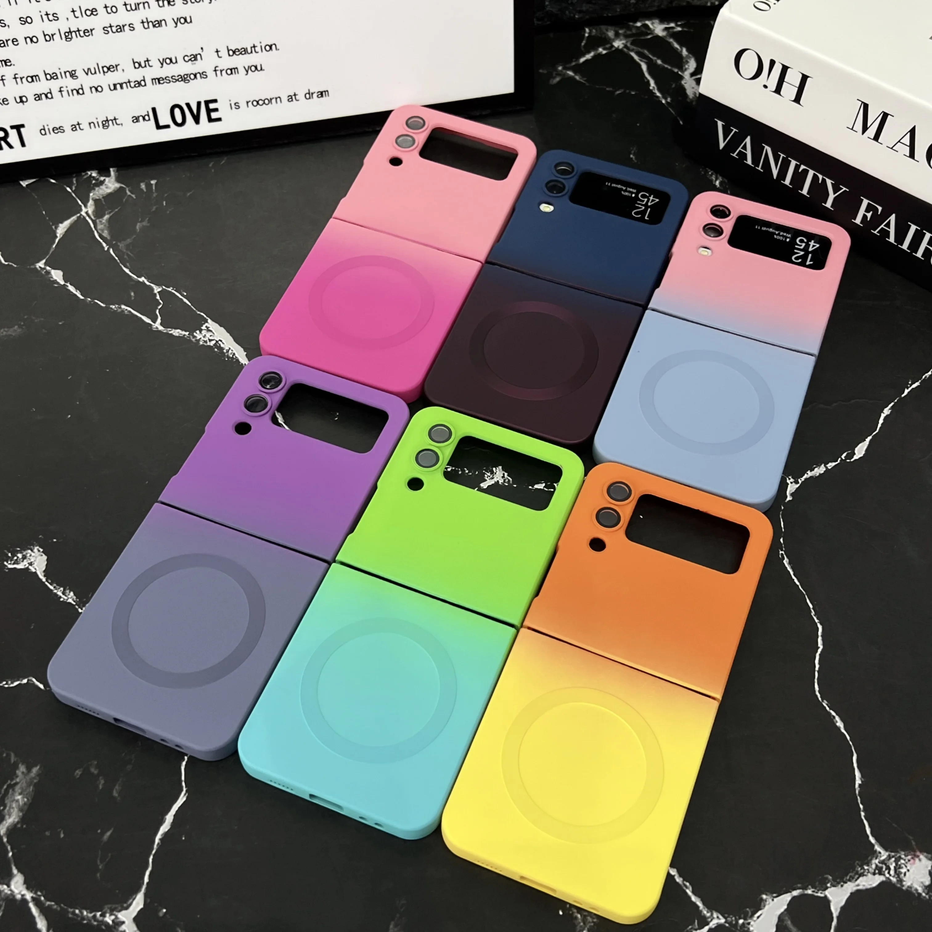 Gradient Silicone Soft Magnetic Phone Case - Protective Cover