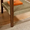 Mid-Century Side Table with Woven Shelf, Boho Side Table with Storage, Small Side Table for Living Room Couch Bedroom Patio 3
