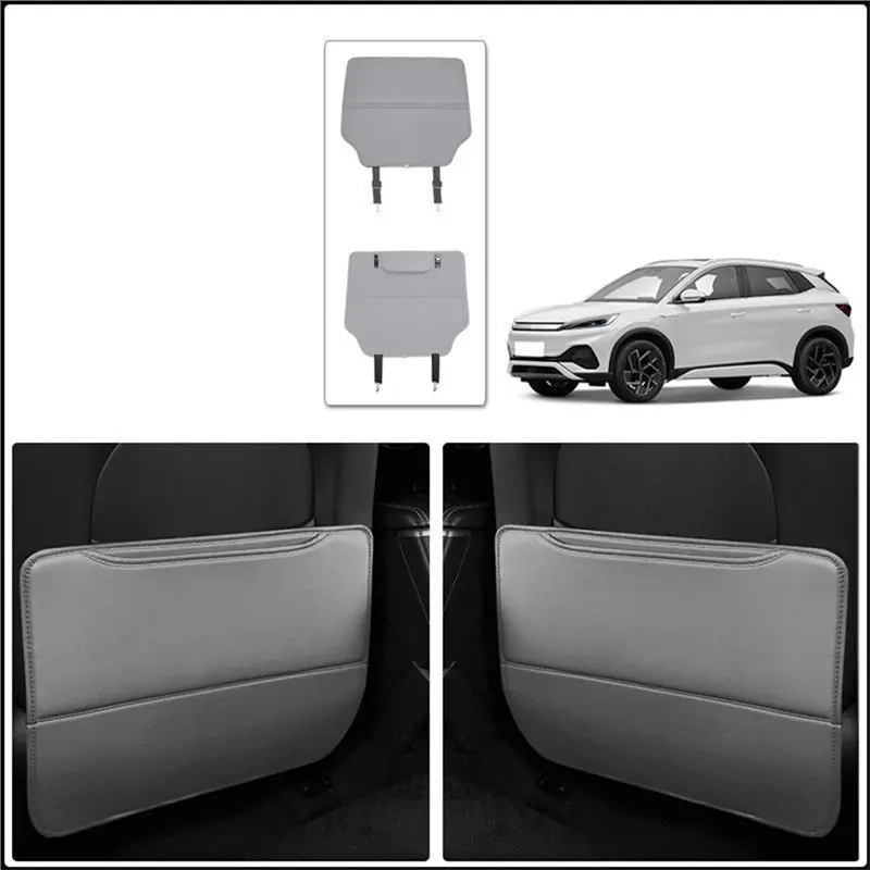 A33G-For BYD TANG L EV/DM Sealion 8 2025 2026 2PCS 뒷좌석 안티킥 패드 커버 어린이용 오염 방지 보호 매트
