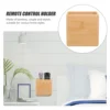 Wall Mount Remote Control Holder Rack Wooden Storage Box Self Adhesive Case Bamboo Ac Controller Stand Remote Shelf Home Storage 3