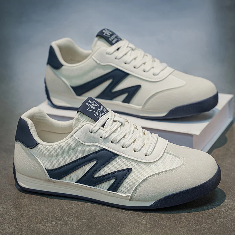 Men's Breathable Mesh Sport Shoes Anti-Slip Soft Bottom Casual Sneakers Korean Style Versatile Summer Low Top Flat Heel