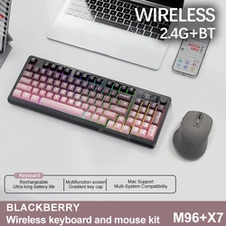 Wireless Bluetooth Gaming Keyboard with Electronic Display and Multi - Device Connectivity (BlackBerry Kit)