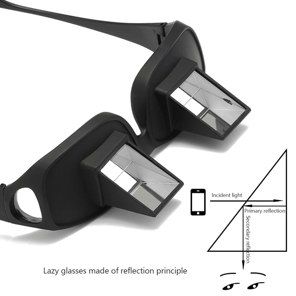 Lazy Eyeglasses Lazy Reading Glasses Prismatic Periscope Horizontal Glasses Lying Down Bed Reading Watching HD Readers reading glasses