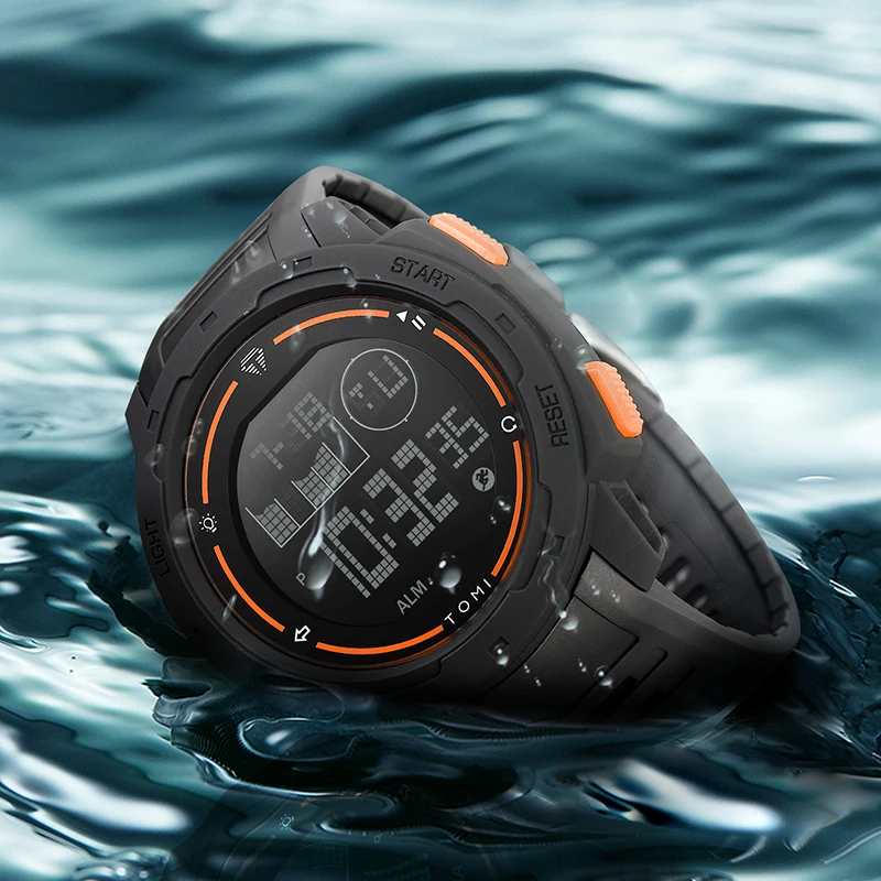 TOMI Sports Watch Digital Watch Multi functional Waterproof Stop