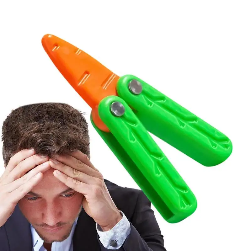 

Gravity Cutter Carrot Toy Carrot Toy Foldable 3D Gravity Cutter 3D Printed Cutter Sensory Toys Luminous Anger Relief Toy For