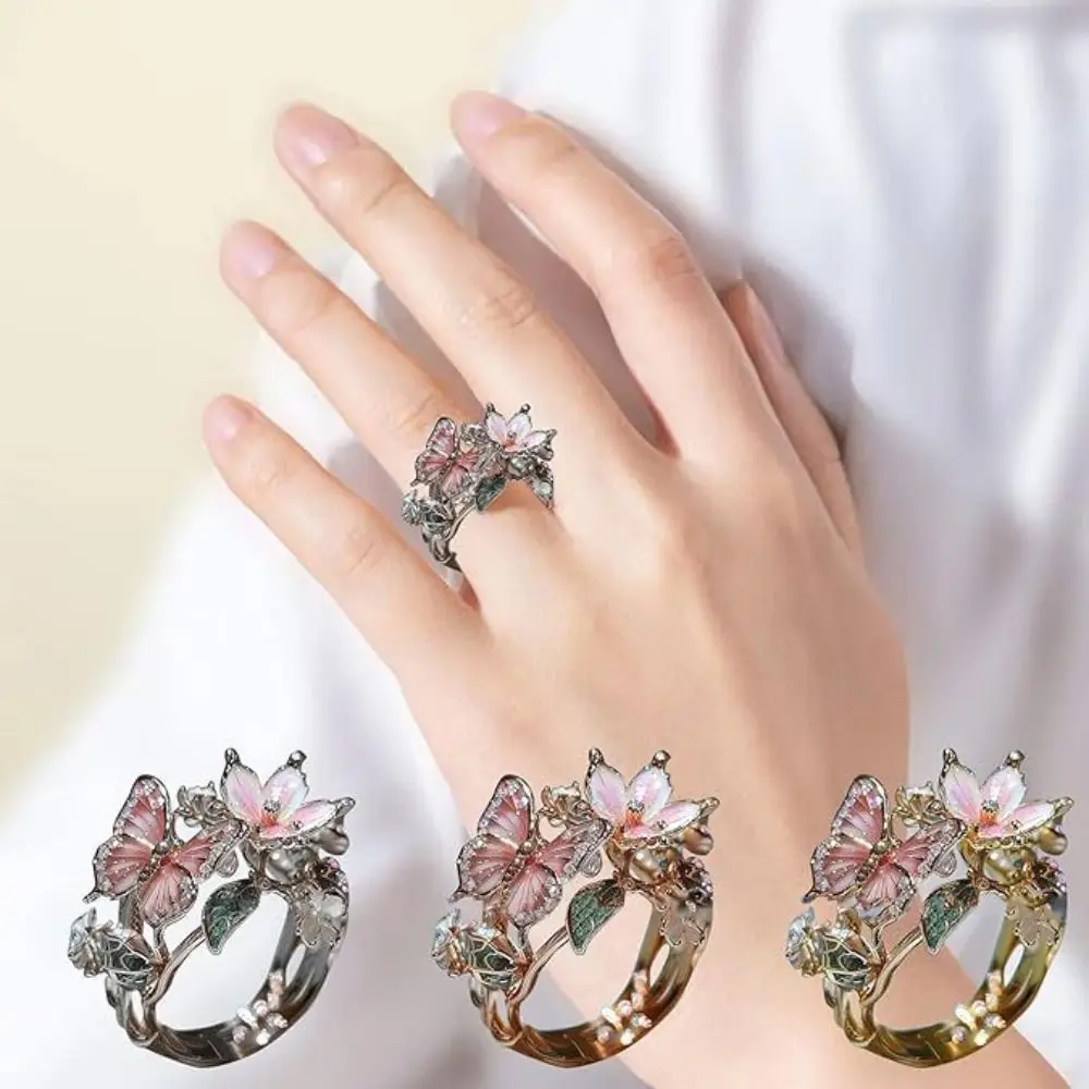 Fashion Jewelry Accessories Butterfly Ring Crafts Non-fading Vintage Rings Gift Finger Decorations