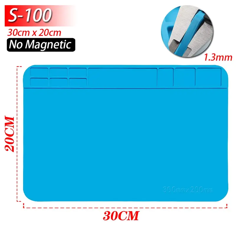 Soldering Station Mat Silicone Work Mat Heat Resistant 932°F Anti-Static Magnetic Mat for Electronic Phone Laptop Watch Repair - Image 12