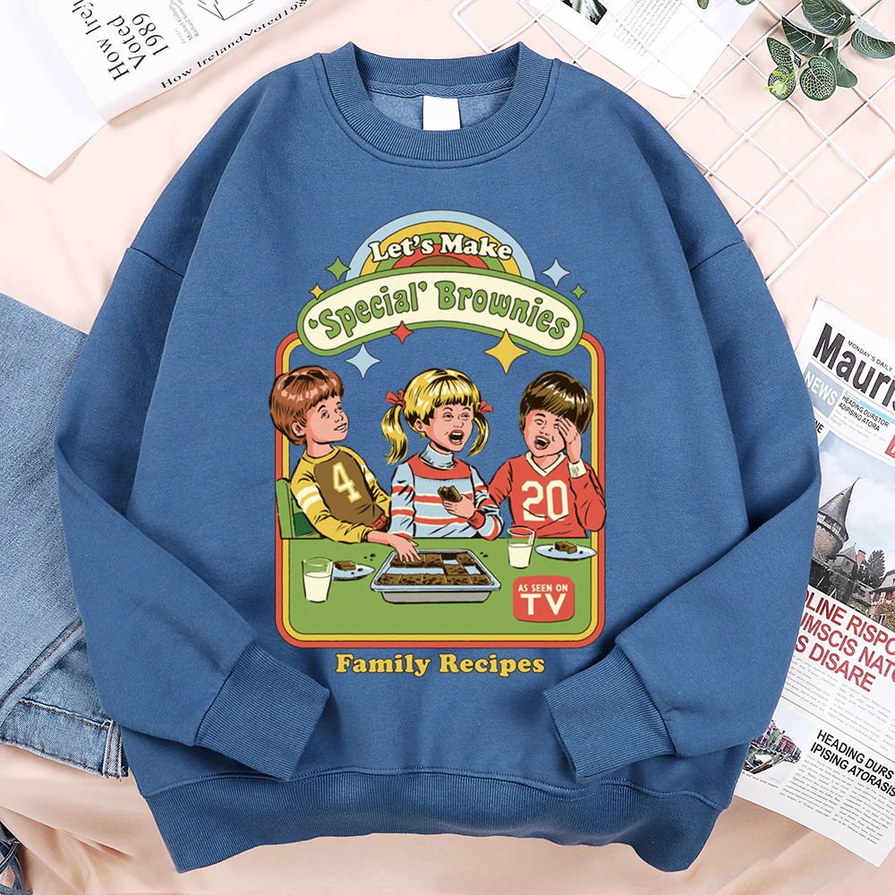 Let’S Make Brownies Family Recipes Comics Print Hoodie Men Women Japan Style Streetwear Harajuku Fashion Sweatshirt Fleece Hoody