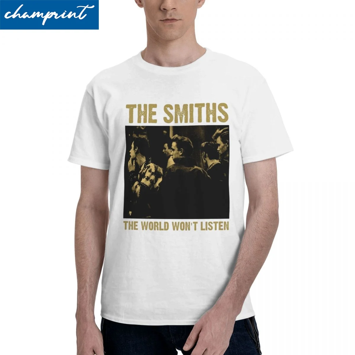 

Hipster The Smiths T-Shirt Men Women's Crew Neck 100% Cotton T Shirts The World Won't Listen Short Sleeve Tee Shirt Printed